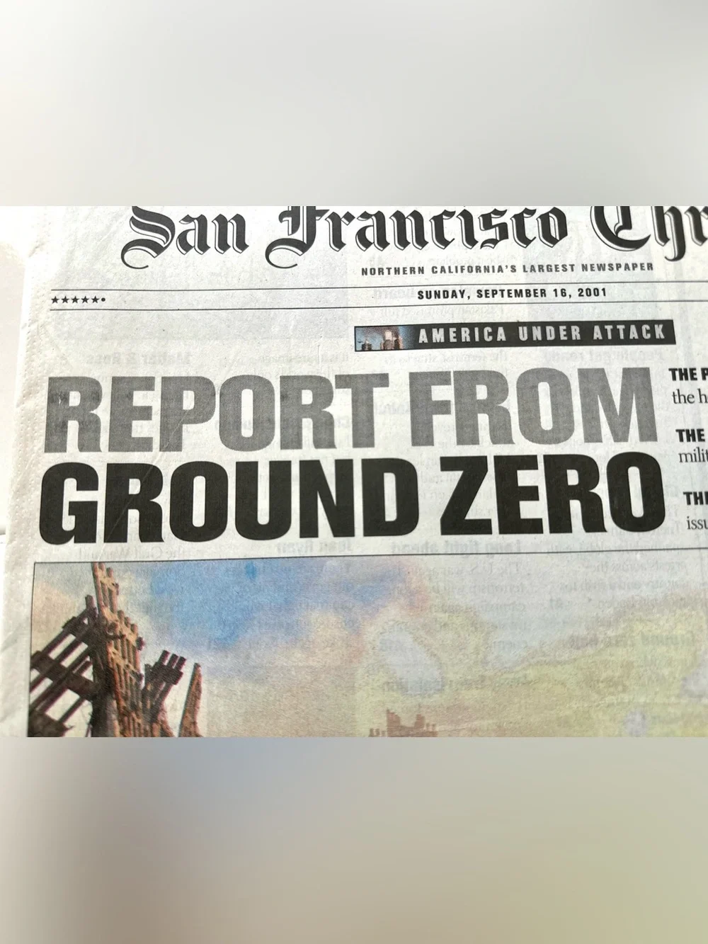 San Francisco Chronicle Sept 16 2001 Complete 9-Section Ground Zero - Picture 6 of 8